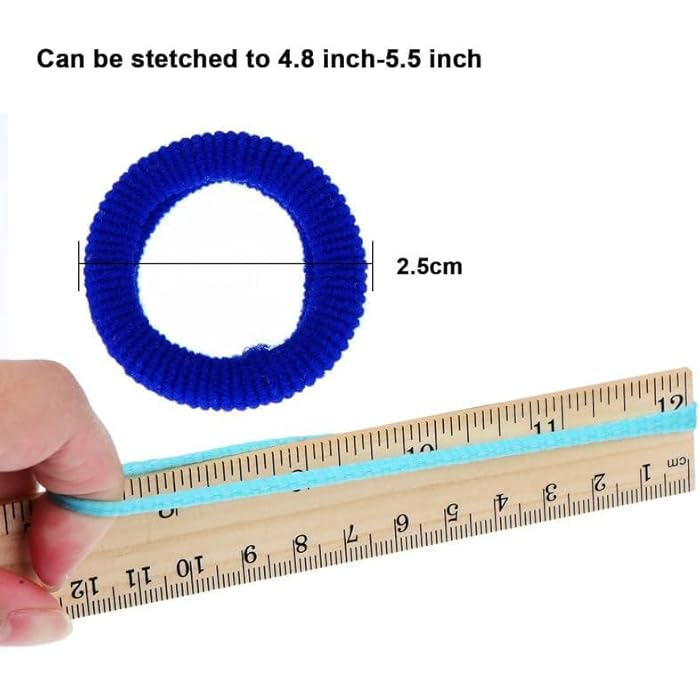 FAMEZA 100PCS Baby Hair Ties, Cotton Toddler Hair Ties for Girls and Kids, Seamless Hair Bands, Elastic Ponytail Holders - Image 3